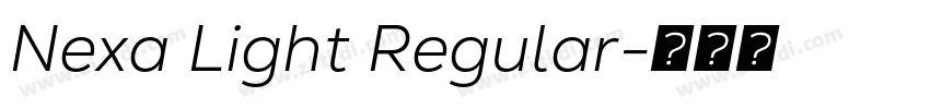 Nexa Light Regular字体转换